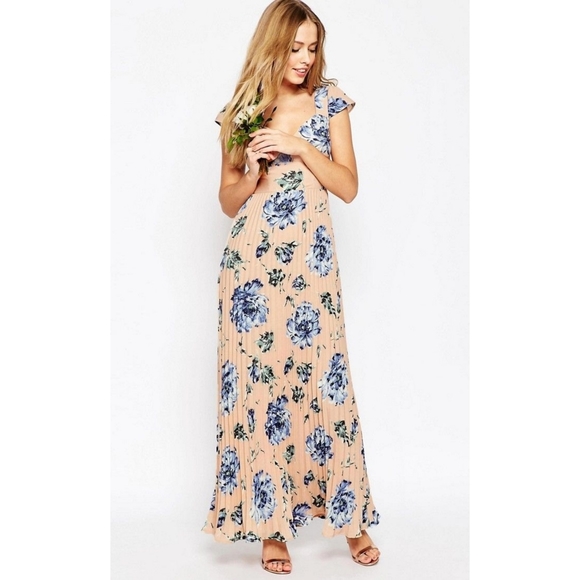 ASOS Dresses & Skirts - ASOS Floral Pleated Maxi Dress